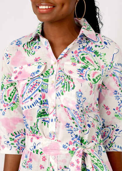 Betty Button dress in Pastel Bloom