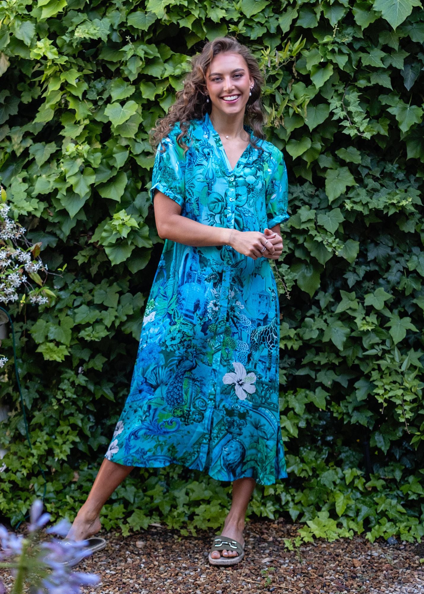 Maxine Dress in Blue Paradise