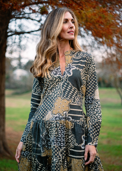 Nina Dress in Terra Mosaic