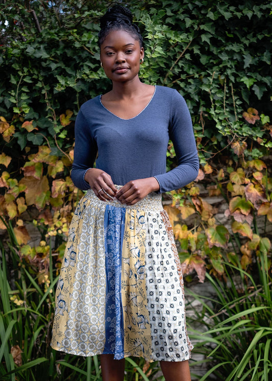 The Saphira Skirt in Tangier Tile