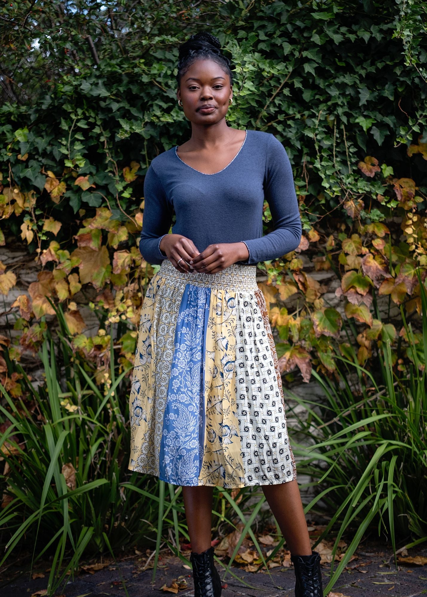 The Saphira Skirt in Tangier Tile