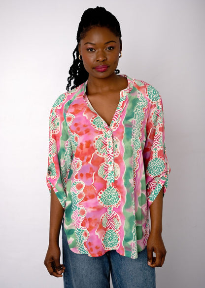 Lola Top in Watermelon Smudge