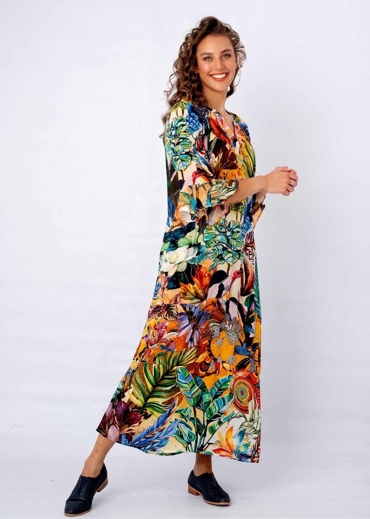 Jubilee Dress in Harvest Leaves
