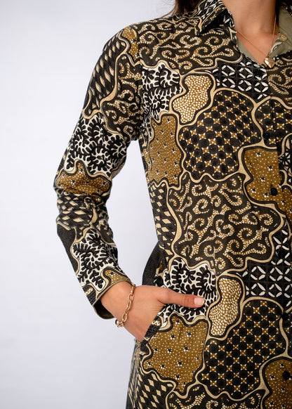 The Emma Shirt Dress in Terra Mosaic