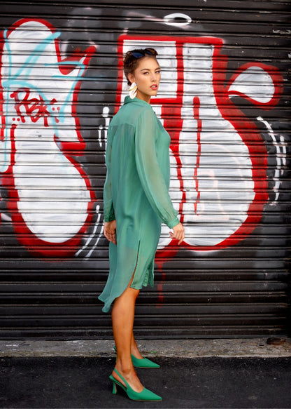 La Seta Dress — Goddess Green ***PRE-ORDER ETA 27 FEBRUARY 2026***