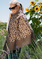 Scarf Purple Animal spots 100% wool