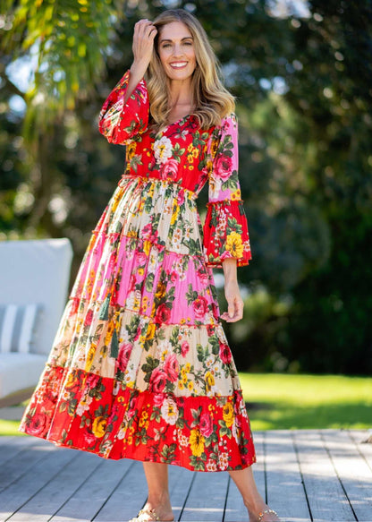 Amarena Dress in Riviera Red **available 20 October 2025**