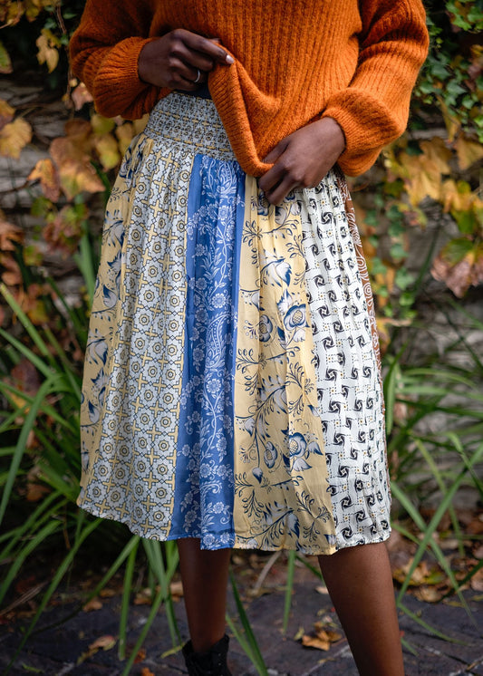 The Saphira Skirt in Tangier Tile