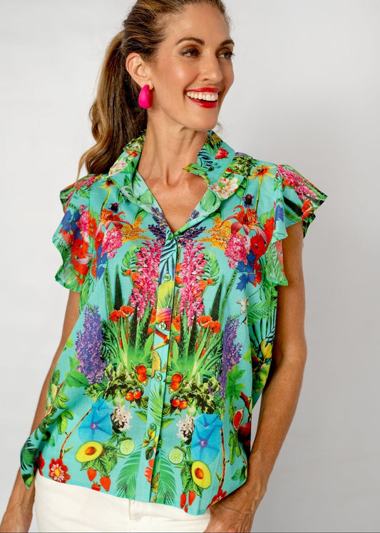 Paradise Blouse in Avo Crazy
