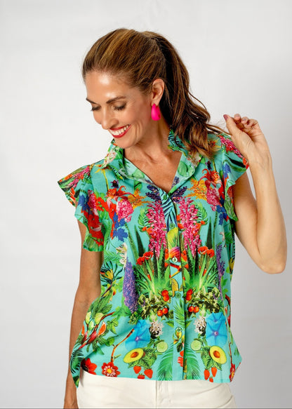 Paradise Blouse in Avo Crazy