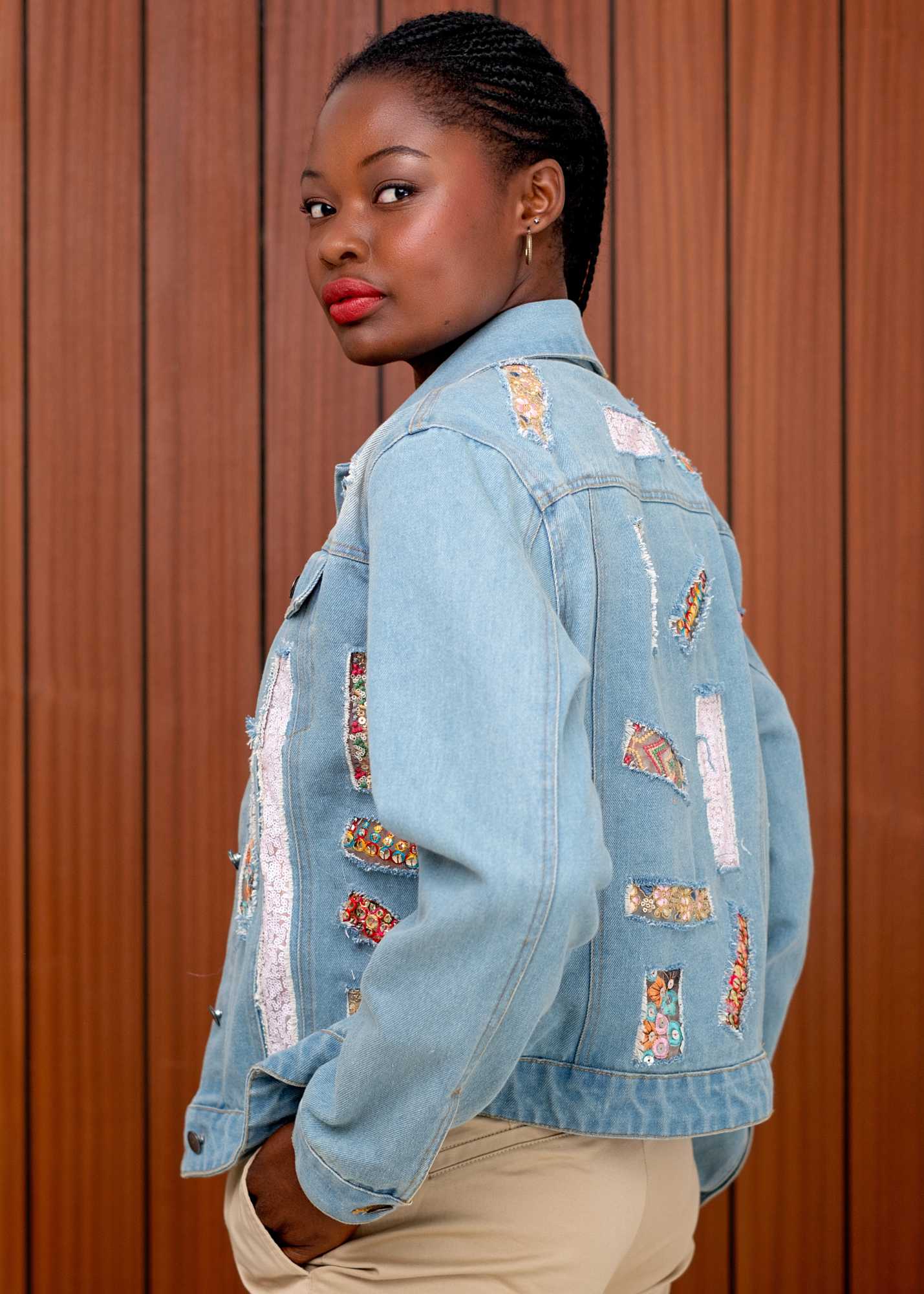 Denise Denim Jacket in Bling