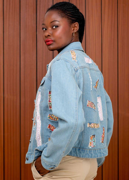 Denise Denim Jacket in Bling