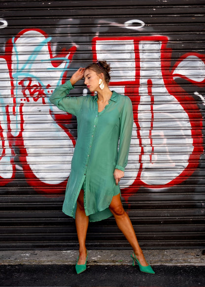 La Seta Dress — Goddess Green ***PRE-ORDER ETA 27 FEBRUARY 2026***