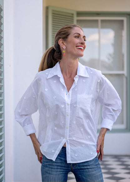 Fleur Shirt in Hearts in a Flutter