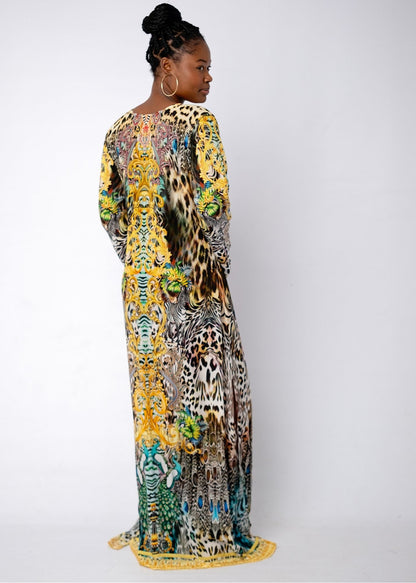 Angelica Dress in Green Safari