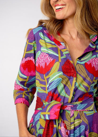 Marigold Dress in Protea Tapestry