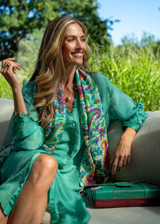 La Seta Dress —  Emerald Green