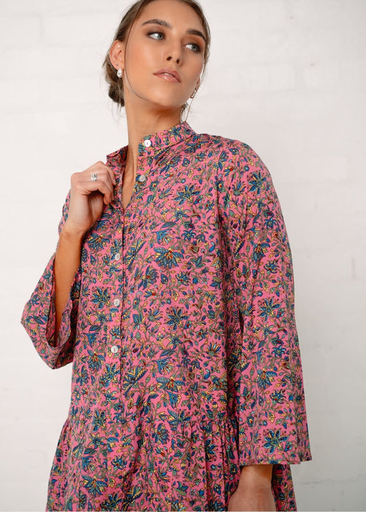 Annabel Dress in Pink Floral