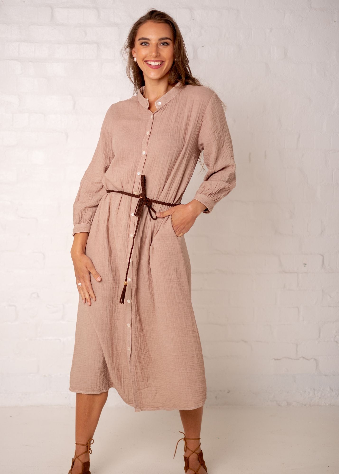 Daisy Dress in Taupe