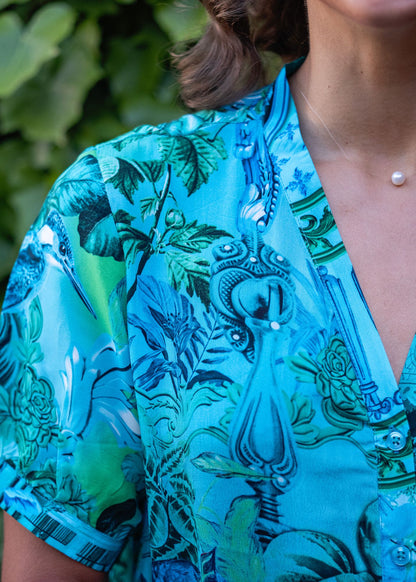 Maxine Dress in Blue Paradise