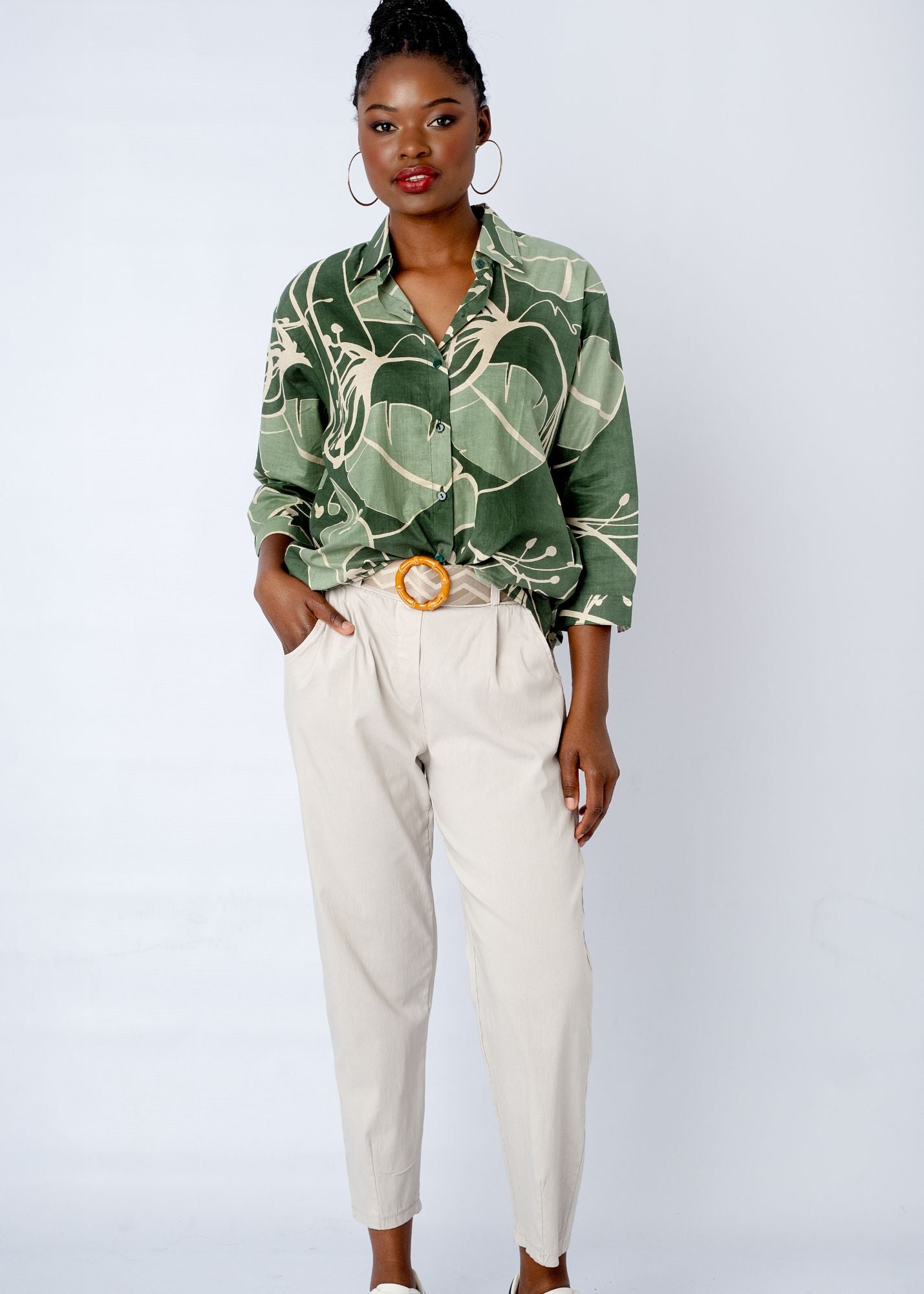 Venetian Cropped Pants in Ecru