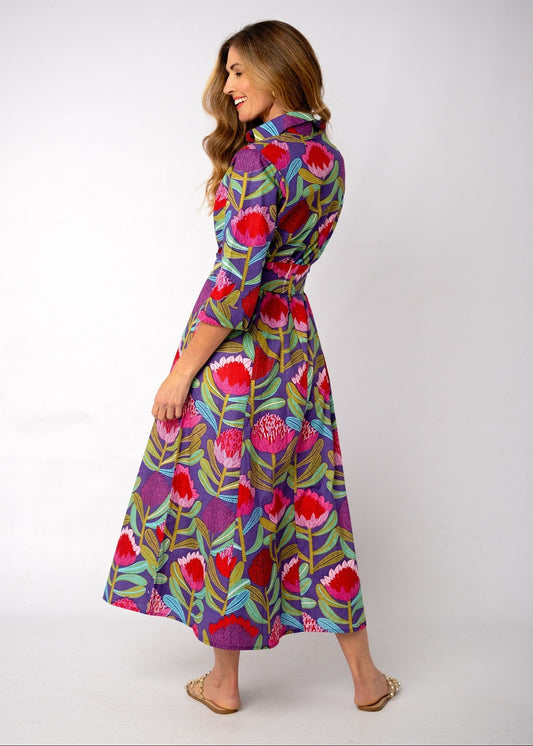 Marigold Dress in Protea Tapestry