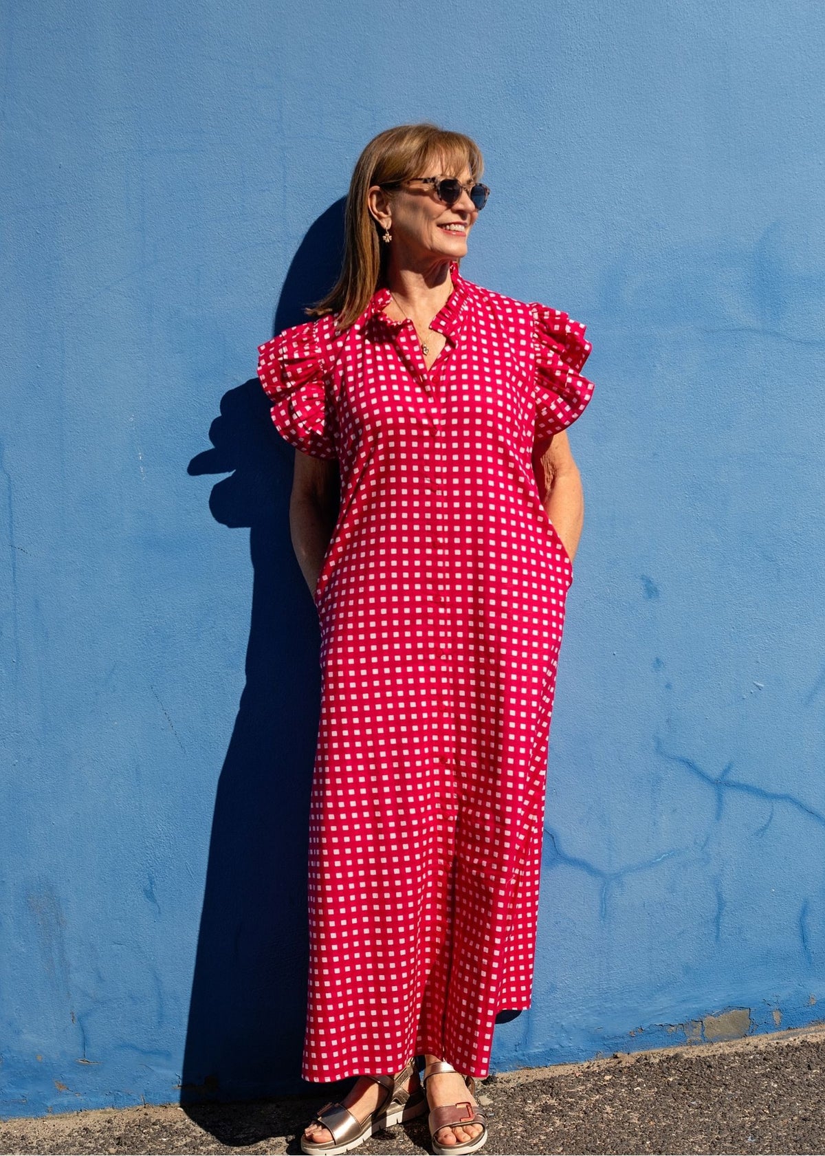 Alice Dress in Pink and White Gingham