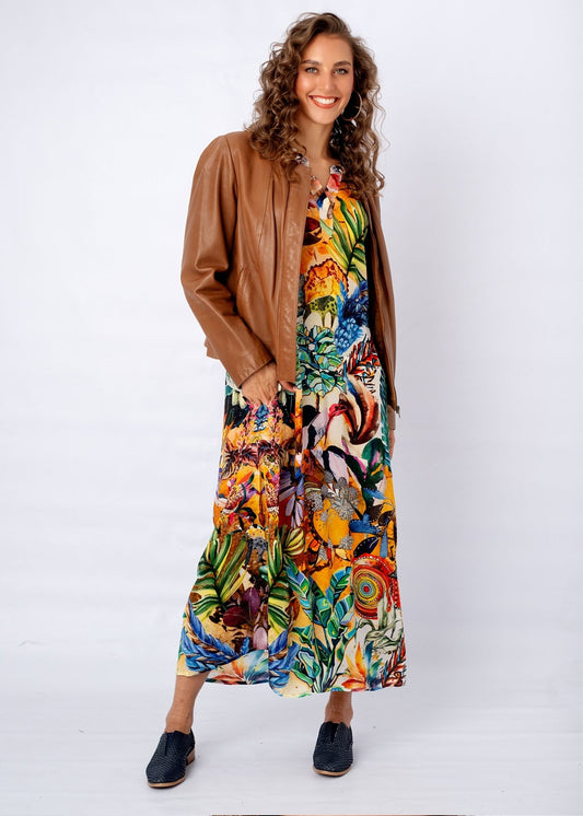 Jubilee Dress in Harvest Leaves