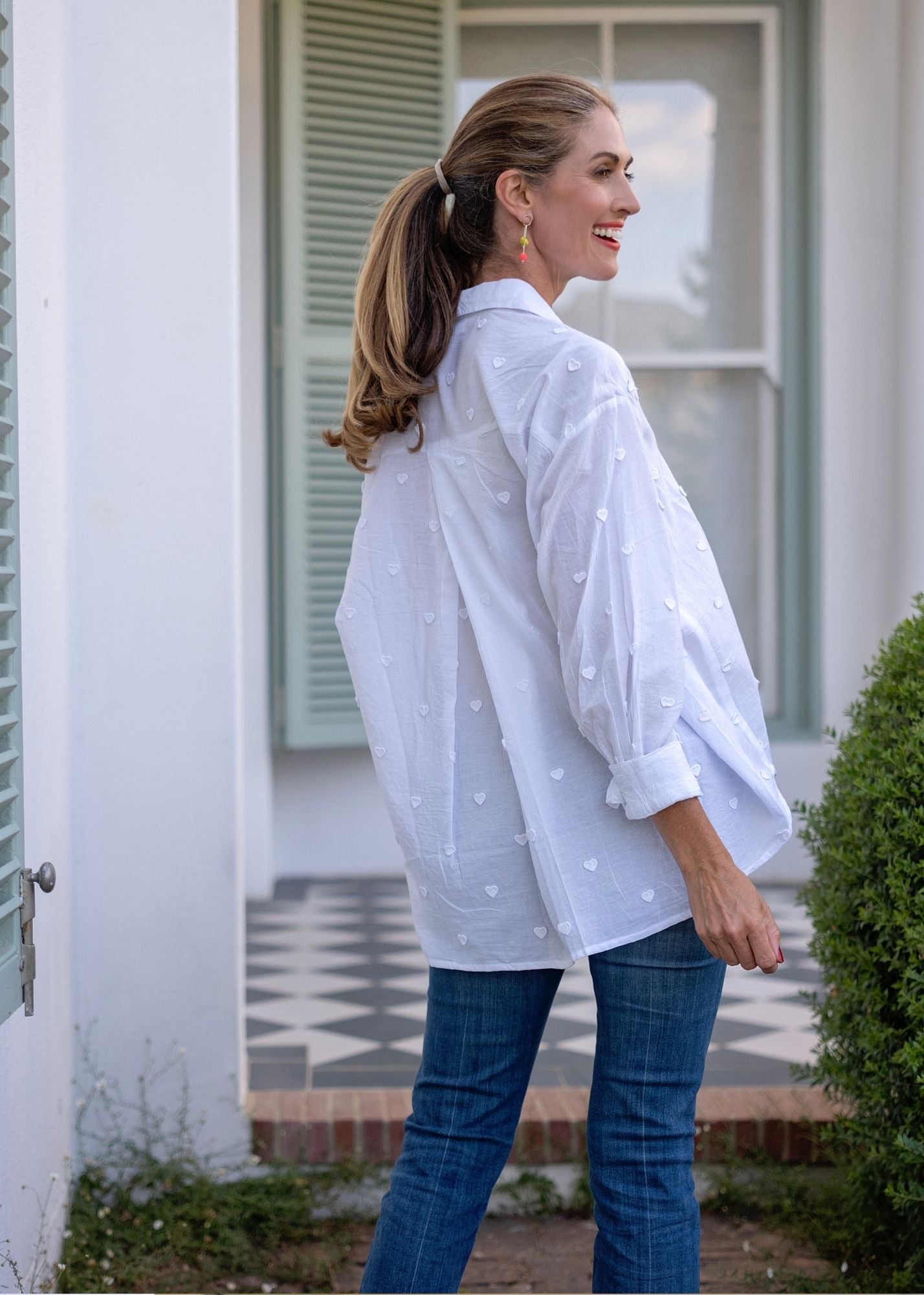 Fleur Shirt in Hearts in a Flutter