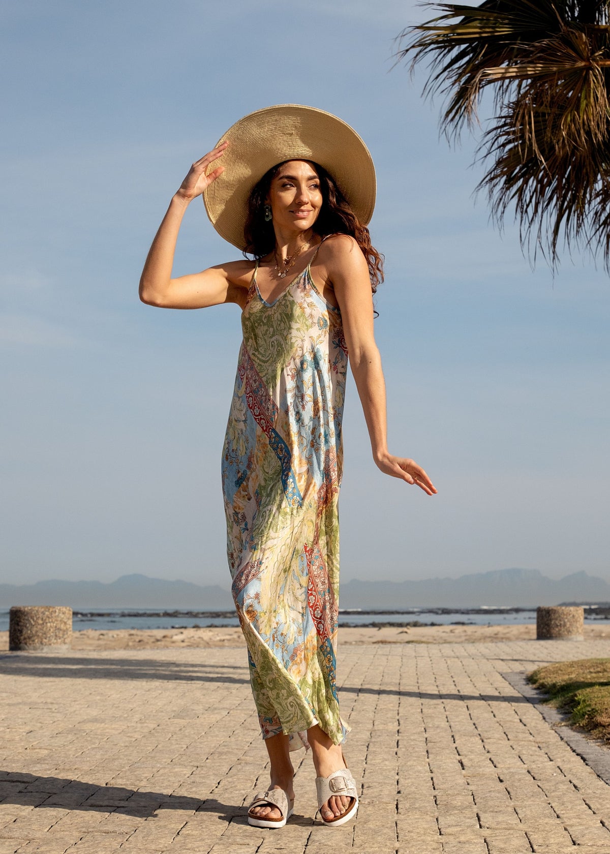 Amari Dress in Green Savanna Dreams