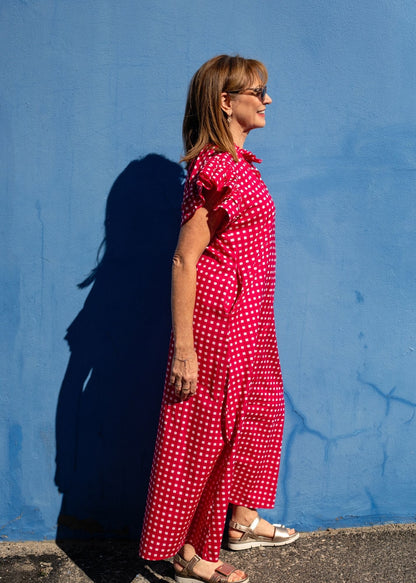 Alice Dress in Pink and White Gingham