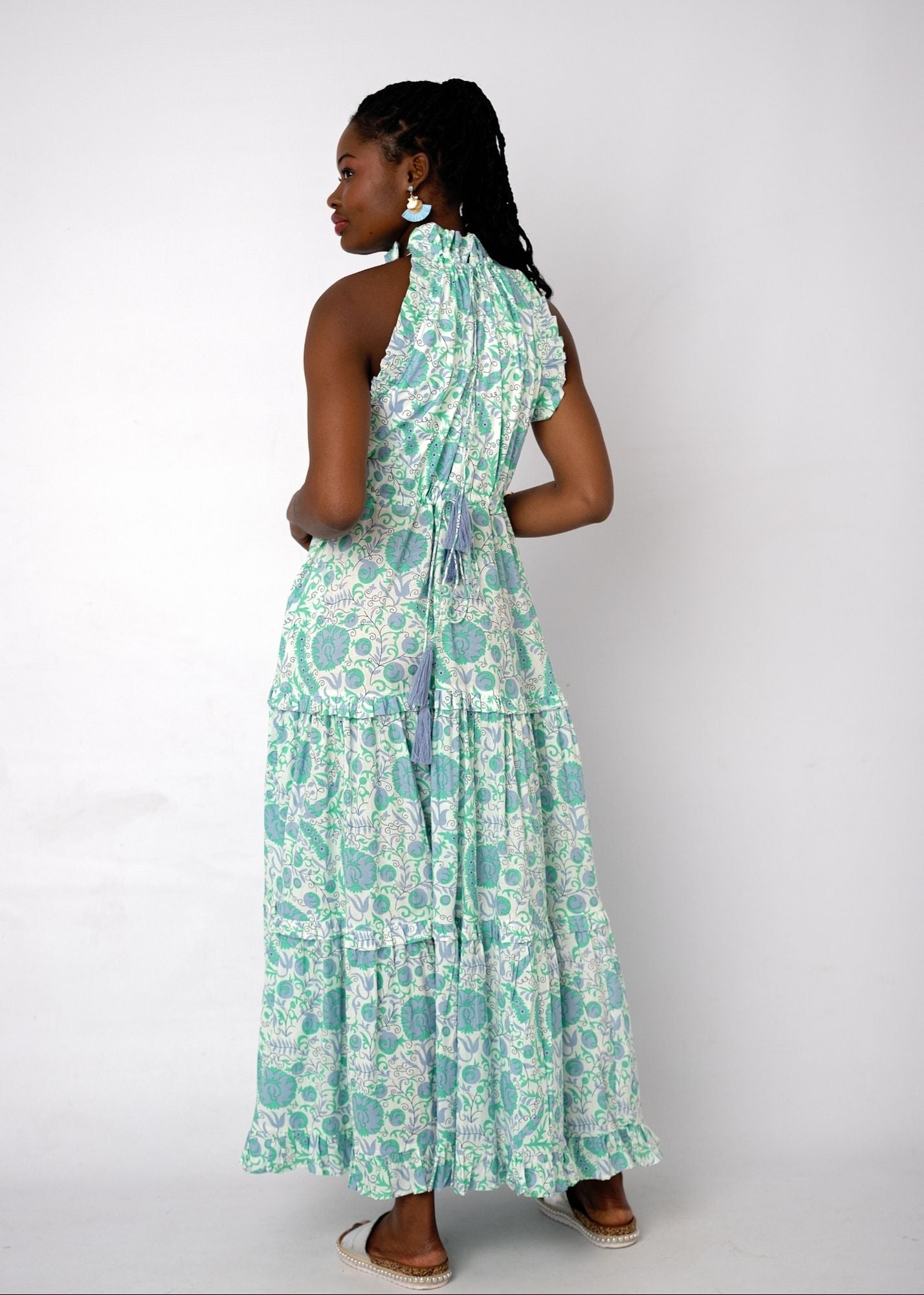 Zola Tiered Dress in Fresh Mint