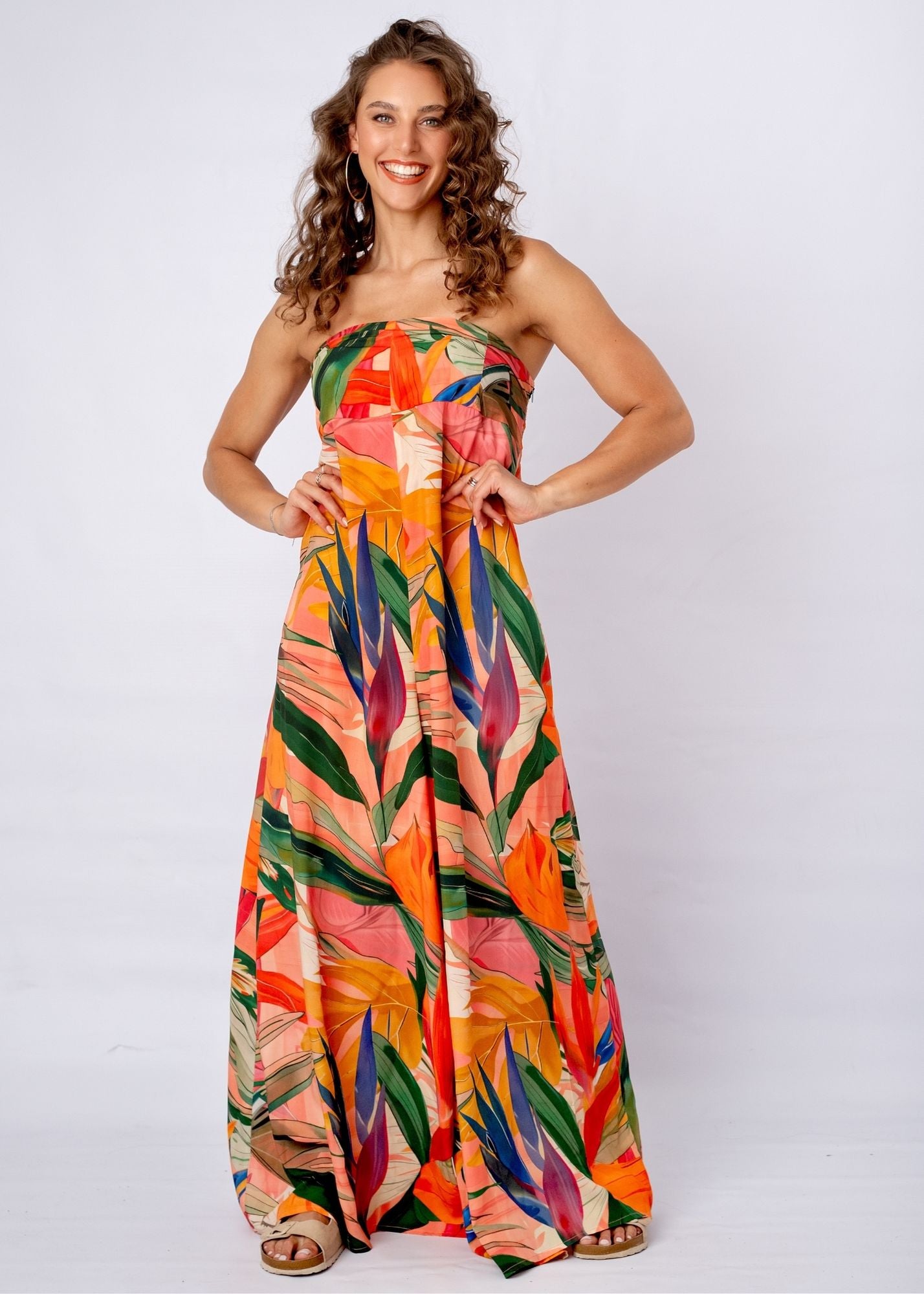 Carmen Playsuit in Forest Sunset