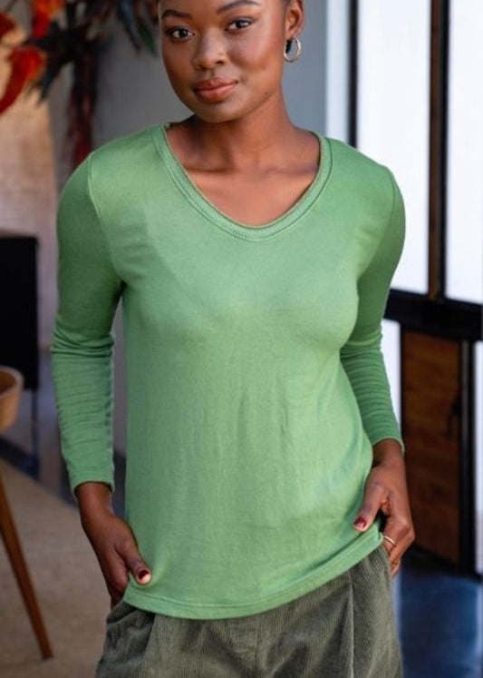 Capri Knit Top in Green