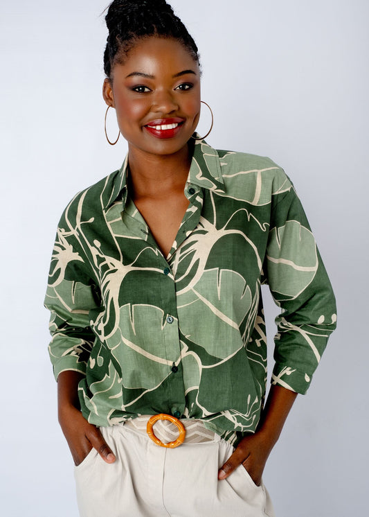 Lola Shirt in Botanical Abstract