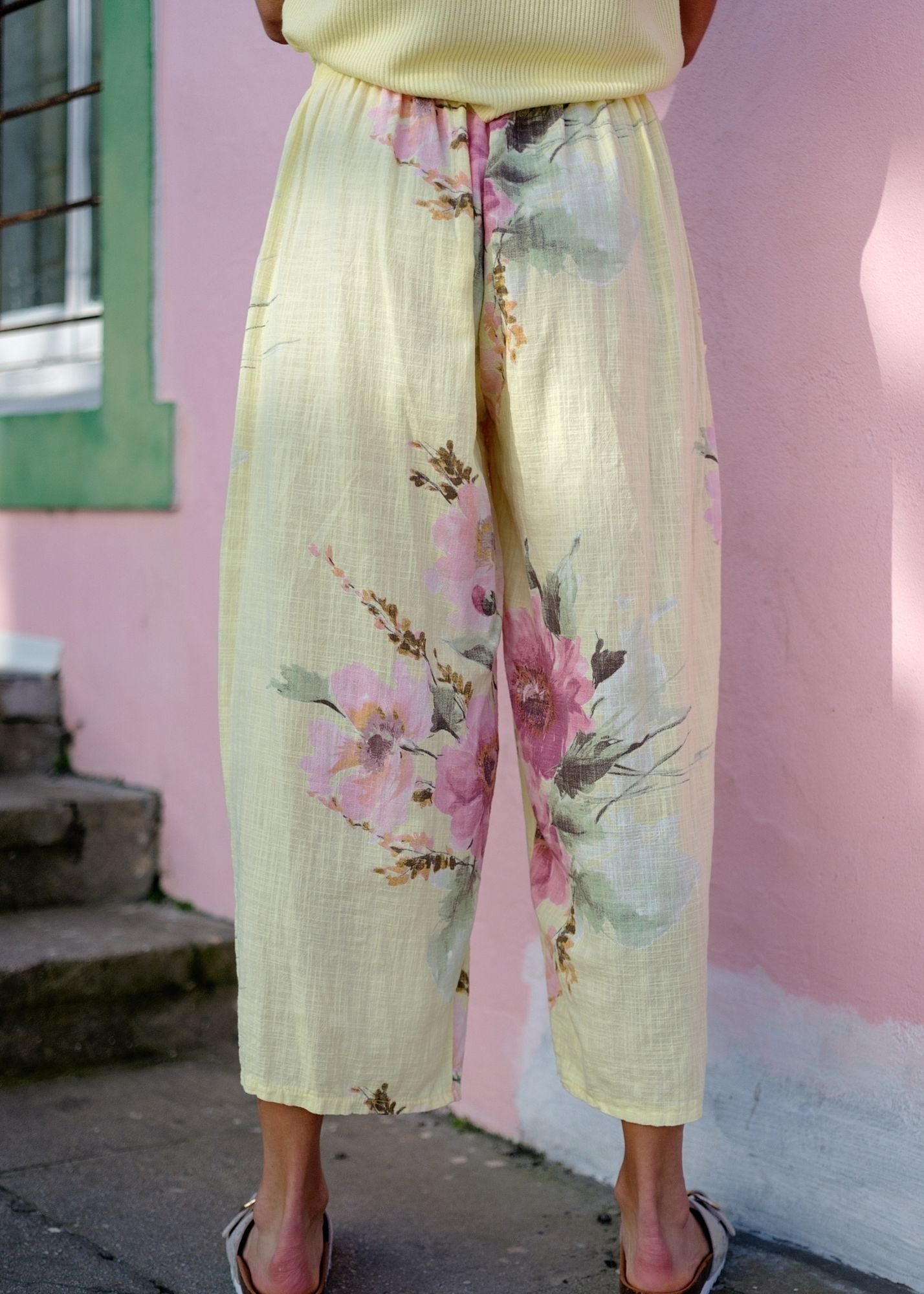 Lino 100% Linen Pants in Yellow Heirloom