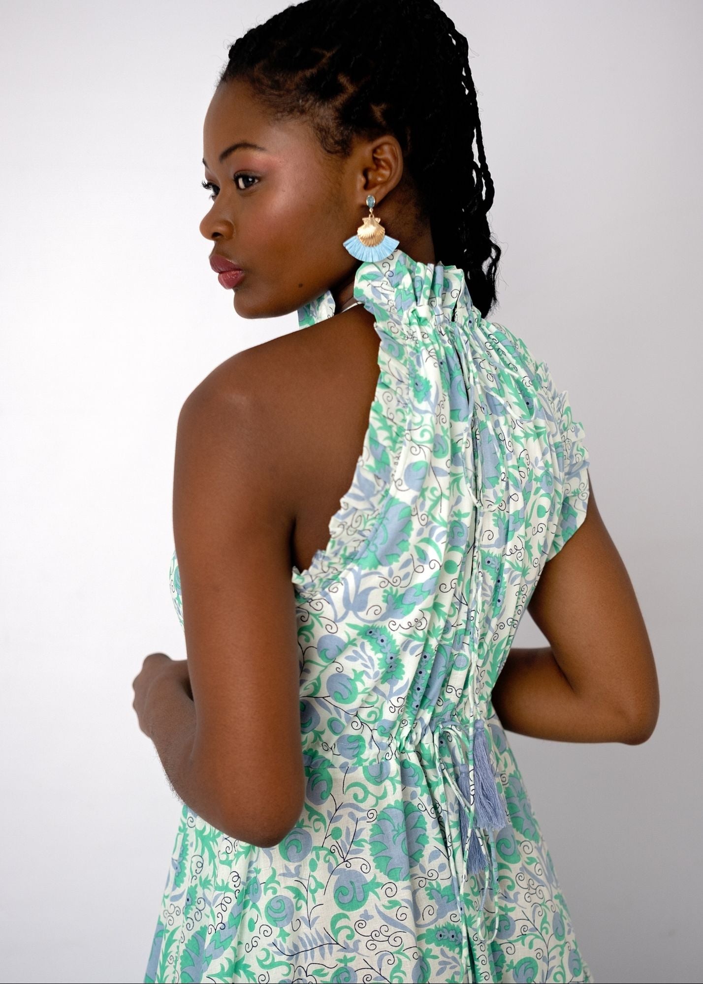 Zola Tiered Dress in Fresh Mint