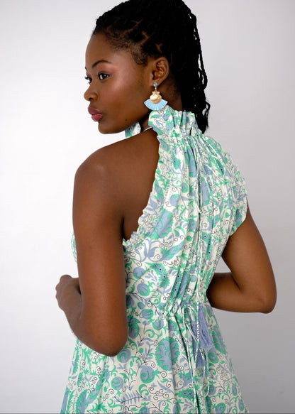 Zola Tiered Dress in Fresh Mint