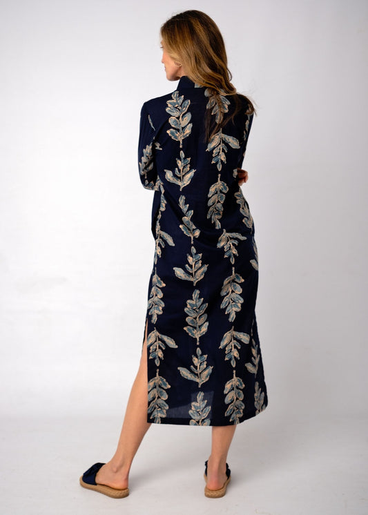 Emma Shirt Dress in Navy