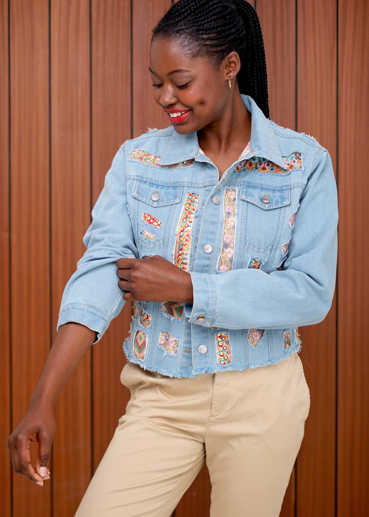 Denise Denim Jacket in Bling