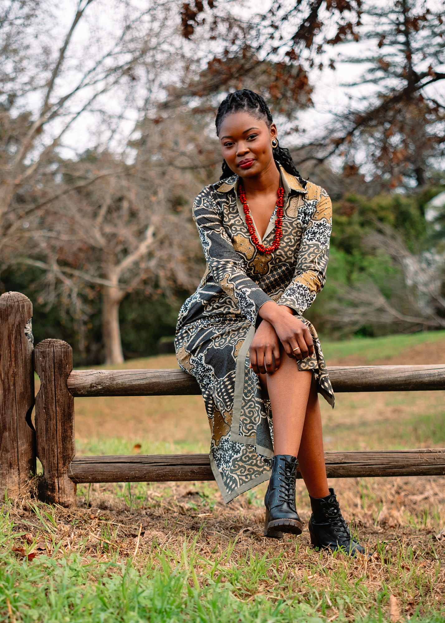 The Emma Shirt Dress in Terra Mosaic