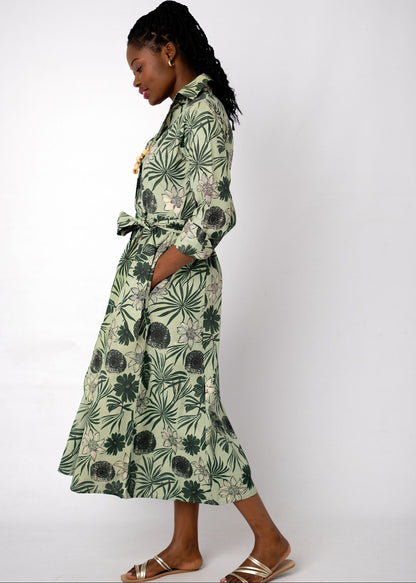 Marigold dress Green Bloom