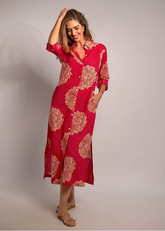 Emma dress in Red Dahlia