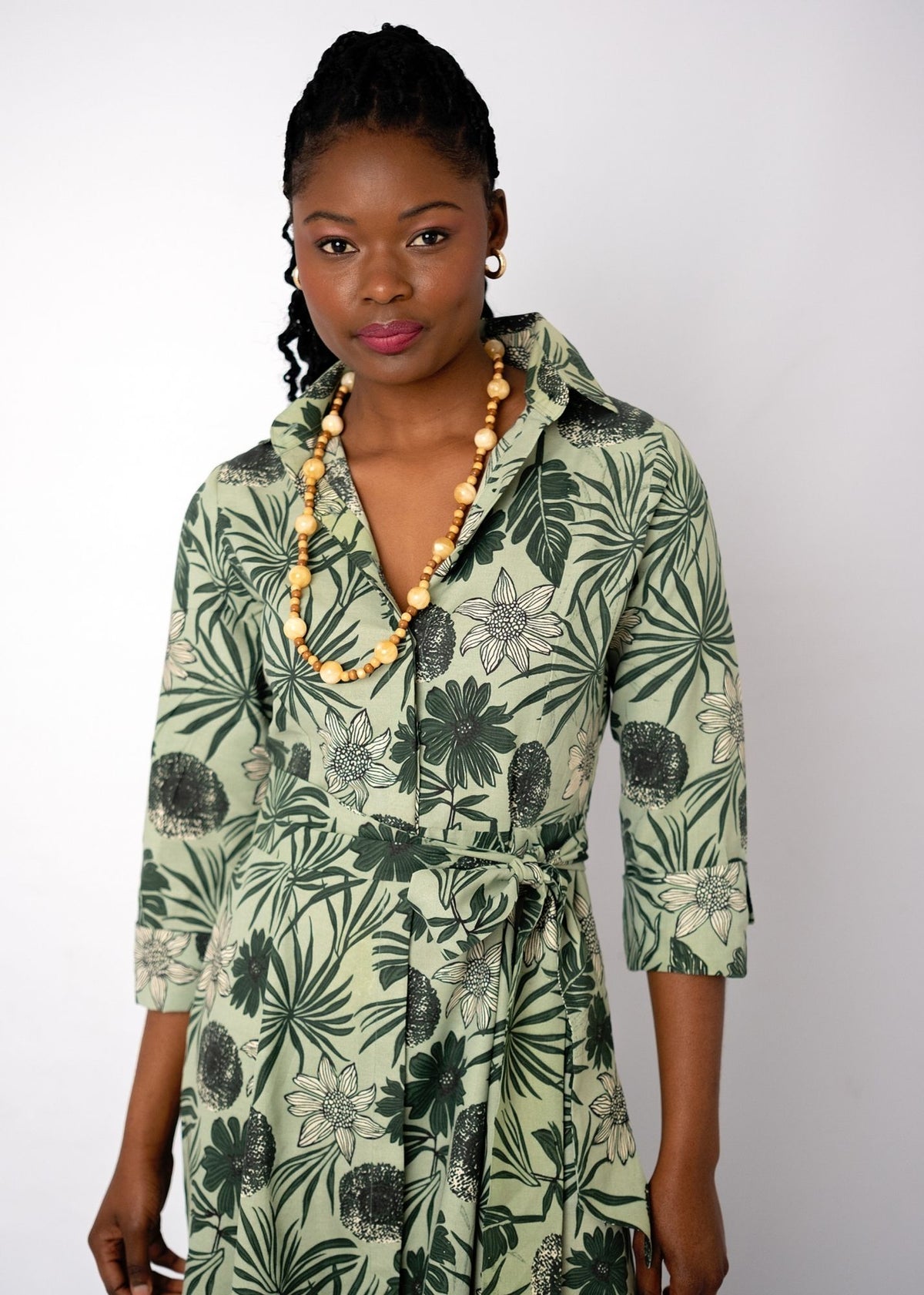 Marigold dress Green Bloom