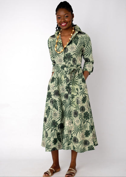 Marigold dress Green Bloom