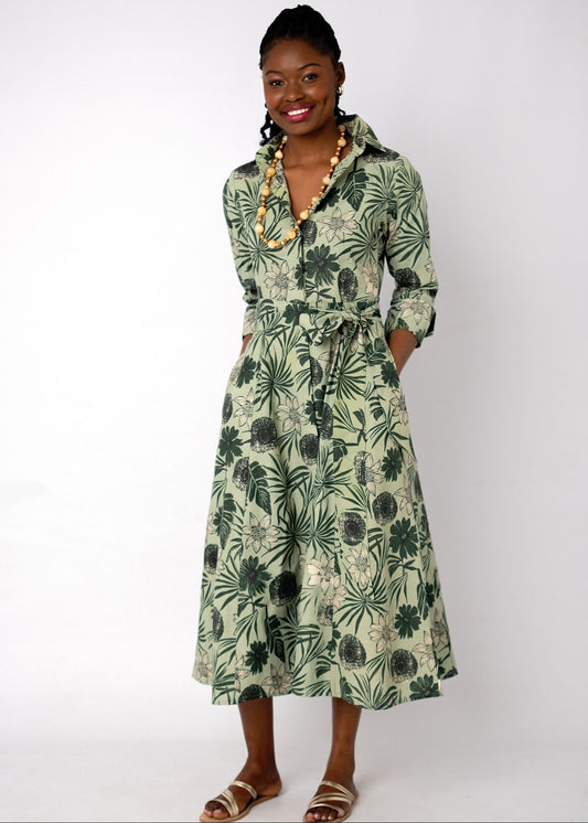Marigold dress Green Bloom