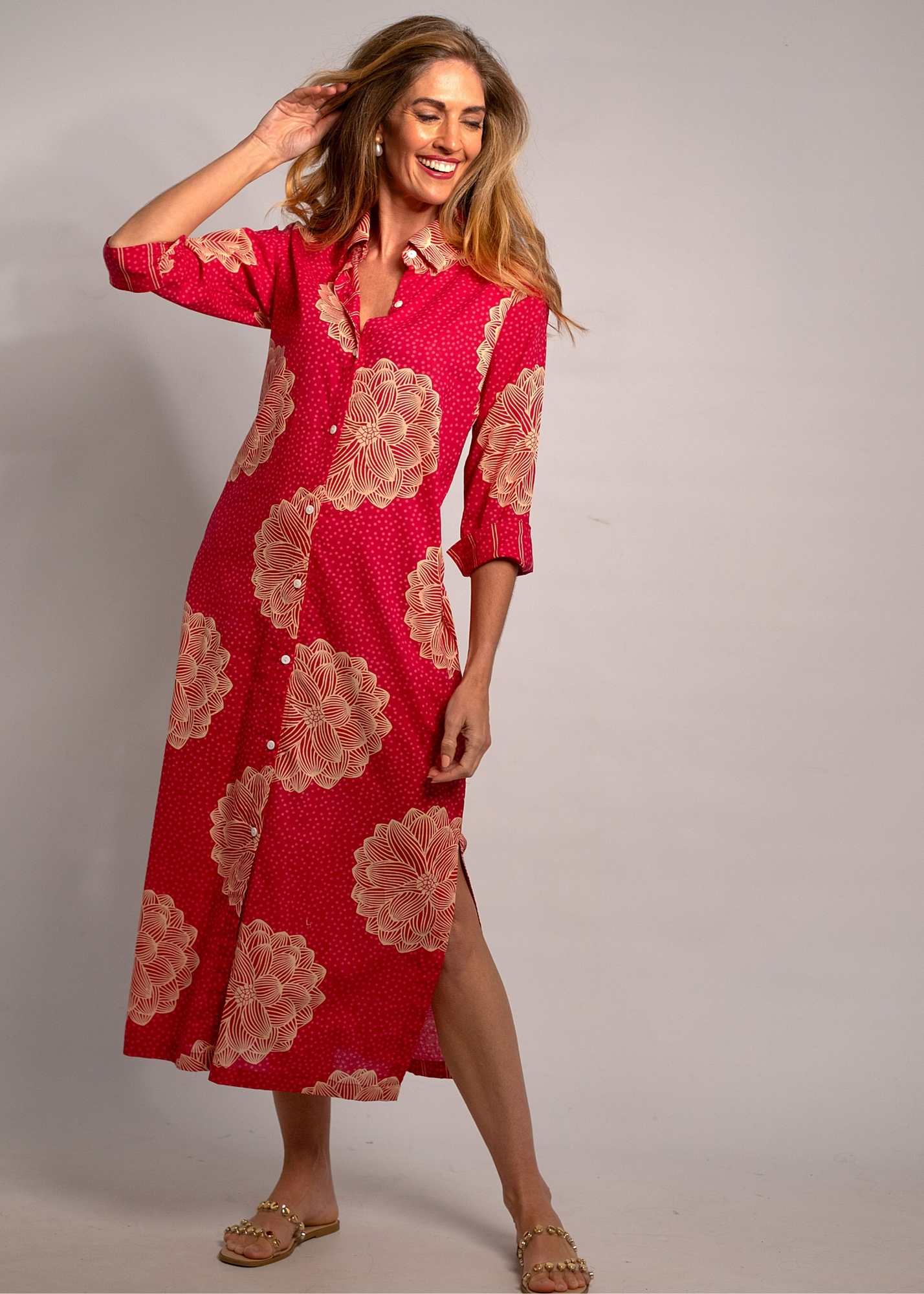 Emma dress in Red Dahlia