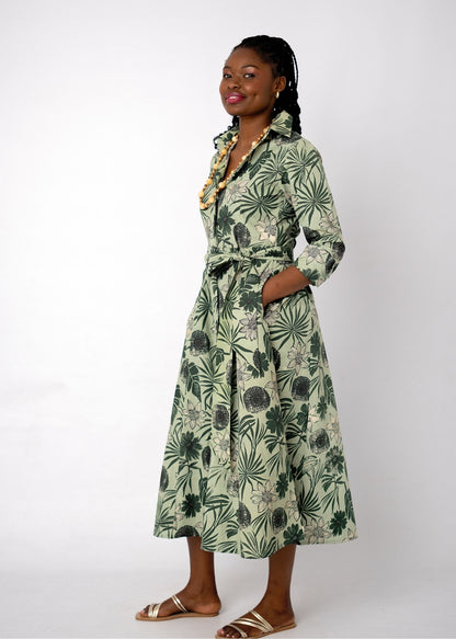 Marigold dress Green Bloom
