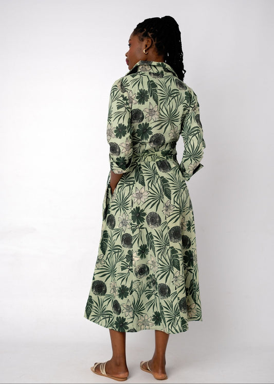 Marigold dress Green Bloom