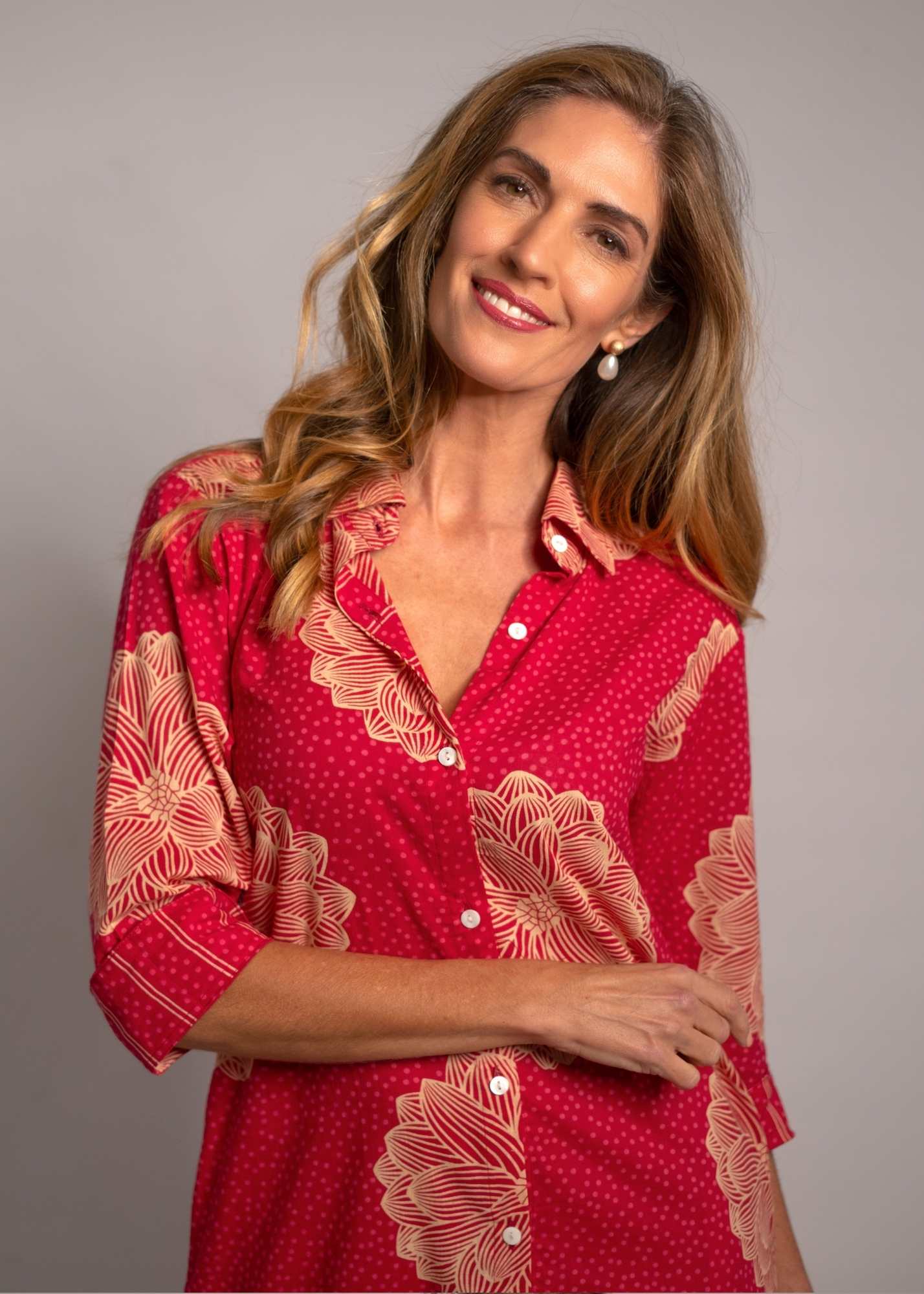 Emma dress in Red Dahlia